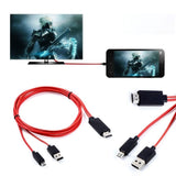2 Meter 5 Pin Micro USB to HDMI MHL 1080P HDTV HTC Huawei Ascend Adapter