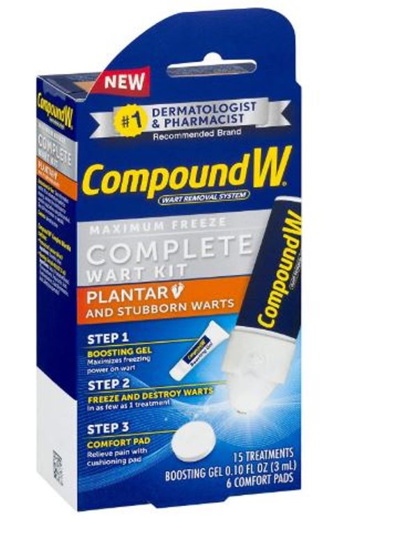 Compound W Complete Wart Kit Freeze Off Plantar Wart Removal Remover 15 Treatments