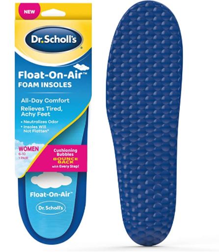 Dr. Scholl’s Float-On-Air Foam All-day Comfort Insoles Cushioning Bubbles for Tired & Achy Feet Size 6 - 10 Women