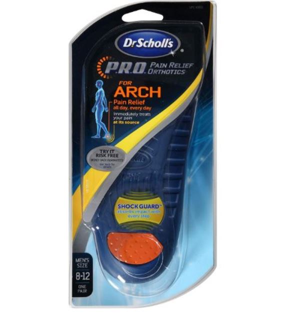 Dr. Scholl’s Pain Relief Orthotics for Arch Men Size 8-12