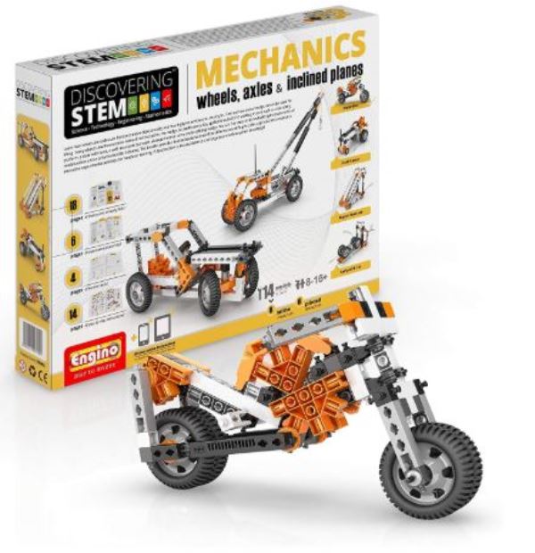 Engino Discovering Stem Mechanics Wheels Axles Inclined Planes Construction Kit