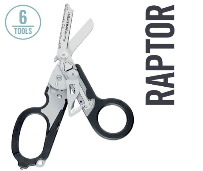 Leatherman Raptor Emergency Response Shears Strap Ring Cutter Ruler Oxygen Tank Wrench Glass Breaker