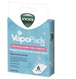Vicks 6-PC Soothing Sleepy Time Comfort Eucalyptus Rosemary & Lavender Scent Aromatherapy Vapors VapoPads Refill Pads for Inhaler Vaporizer Humidifiers Steamer