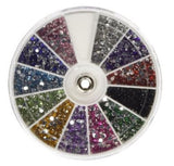 350BUY Rhinestones 2400-pc 12 Color Nail Art Nailart Manicure Wheels