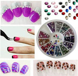 350BUY Rhinestones 2400-pc 12 Color Nail Art Nailart Manicure Wheels