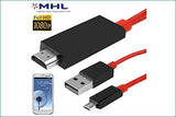2 Meter 5 Pin Micro USB to HDMI MHL 1080P HDTV HTC Huawei Ascend Adapter