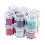 350Buy 12-Color Glitter Powder Dust Nail Art Tips Jumbo Size