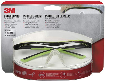 3M 47100-WZ4 Brow Guard Safety Eyewear Eyeglass Eye Glasses Protector Clear Lens
