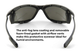 3M ANZI Z87 Safety Glasses Virtua CCS Protective Eyewear Clear Anti-Fog Lens