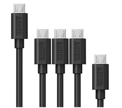 Anker 5-PC Micro USB Sync Charge Cables 1ft 3ft 6ft