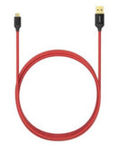 Anker Micro USB 6-Feet Tangle-Free Gold-Plated, Samsung Android Red