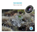 Anker Phone Camera Clip Lens Kit Fisheye Wide Angle 10x iPhone Galaxy