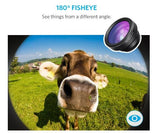 Anker Phone Camera Clip Lens Kit Fisheye Wide Angle 10x iPhone Galaxy