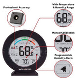 Acurite 01080M Pro Indoor Temperature Humidity Gauge Monitor with Alarms