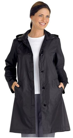 AmeriMark Women's Packable Raincoat Black Medium USA Made