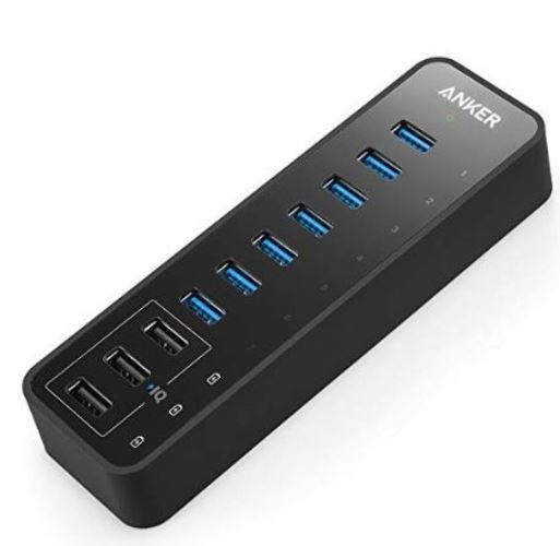 Anker 10-Port 60W 7 USB 3.0 PowerIQ Ports Charging  Hub