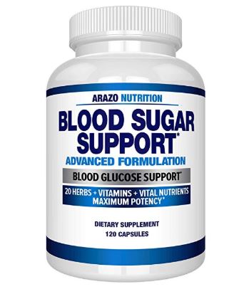 Arazo Nutrition Blood Sugar Support Control Multivitamin 120 Capsules