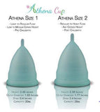 Athena Menstrual Period Flow Silicon Cup Size 1 Leak-Free Reusable