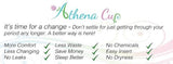 Athena Menstrual Period Flow Silicon Cup Size 1 Leak-Free Reusable
