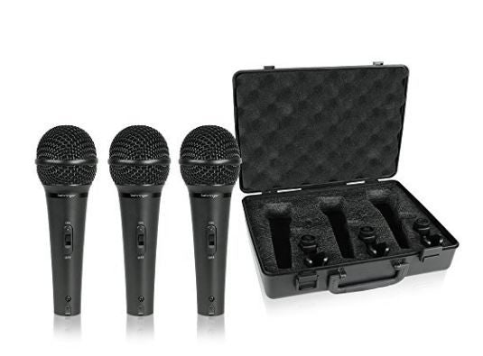 Behringer XM1800S 3-PC Ultravoice Dynamic Microphone Karaoke Mic