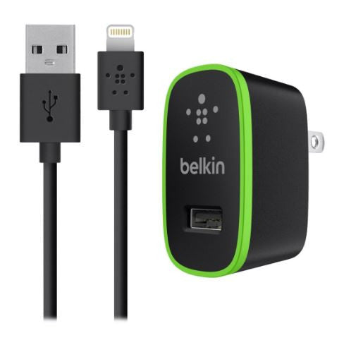 Belkin F8J052TT04 iPhone Lightning 4-FT Cable Wall Charger 2.1 Amp Black