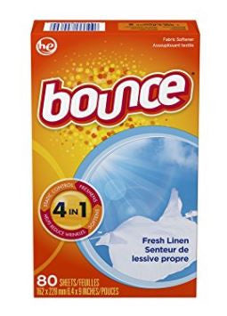 Bounce Fabric Softener Dryer Sheets Fresh Linen 3 x 80 count