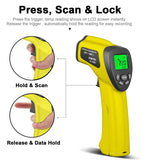 BTMeter BT-980D Digital Lasergrip No Touch Non Contact Infrared IR Gun Thermometer Reading Temperature