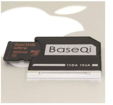 Baseqi Aluminum MicroSD Adapter for MacBook Air 13" Inch & Macbook Pro 13" 15" Inch Non-Retina