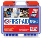 Be Smart Get Prepared 100-PC First Aid Kit Clean Treat Protect Injury