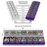 Bexeen Pills Medicines Vitamins Organizer Dispenser Storage Case Box