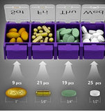 Bexeen Pills Medicines Vitamins Organizer Dispenser Storage Case Box