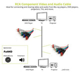 BlueRigger 5-RCA 25-FT Component Video Audio Cable Connector