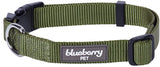 Blueberry Pet Essentials Military Green Color Solid Nyon Classic Neck Dog Collar X-Small Size