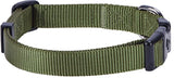 Blueberry Pet Essentials Military Green Color Solid Nyon Classic Neck Dog Collar X-Small Size