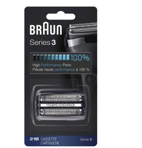 Braun 21B Series 3 Foil Cutter Cassette Clipper Trimmer Shaver Razor Replacement Head for 300s 310s 3070cc 3050cc 3000 320 310 300 Cruzer 5 6
