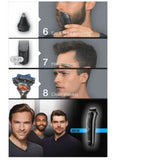 Braun MGK3060 8-in-1 Body Face Ear Nose Beard Rechargeable Cordless Electric Hair Clipper Trimmer Shaver Razor Groomer Grooming Kit 220V Dual Auto Voltage