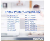 Brother TN-450 Toner Cartridge for DCP-7060 7065 7070 FAX-2840 2845 2940 HL-2220 2230 2240 2242 2250 2270 2275 2280 MFC-7240 7360 7365 7460 7860