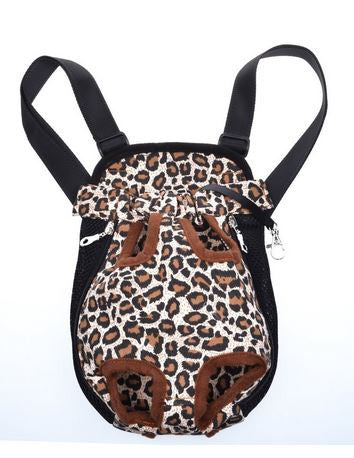 Cosmos Dog Cat Legs Out Travel Bag Pet Carrier, Leopard Small