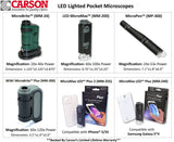Carson 60X-120X MicroBrite Plus LED Pocket Microscope MM-300