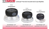 Carson LO-06 LumiLoupe Plus 6X Jeweler Loupe Magnifier Microscope