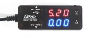 Drok USB Sync Charger with Ampere Voltage Multimeter