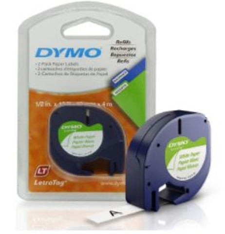 DYMO 10697 Labeling Tape for LetraTag QX50 Label Makers 2 Rolls