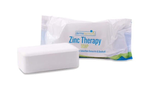 DermaHarmony Zinc Therpy Soap 2% Pyrithione Zinc (ZnP) Bar Soap 4 Oz for Seborrheic Dermatitis, Dandruff, Psoriasis, Eczema