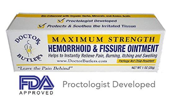 Doctor Butler's Hemorrhoid & Fissure Ointment Relief Healing Formula 28g