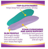 Dr. Scholl’s Extended Comfort Insoles For Flats with Foam Cushioning Foot Feet Arch Support Women Size 6-10