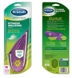 Dr. Scholl’s Fitness Walking Insoles Reduce Stress Strain Relief Support Women Size 6-10