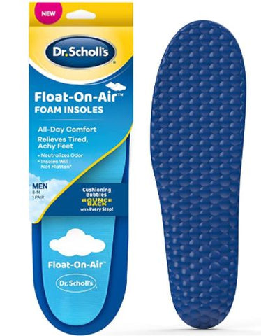Dr. Scholl’s Float-On-Air Foam All-day Comfort Insoles Cushioning Bubbles for Tired & Achy Feet Size 8 - 14 Men