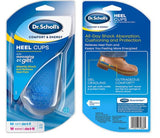 Dr. Scholl's Heel Cups with Massaging Gel Protection Relieve Prevent Heel Pain One Size Men Women