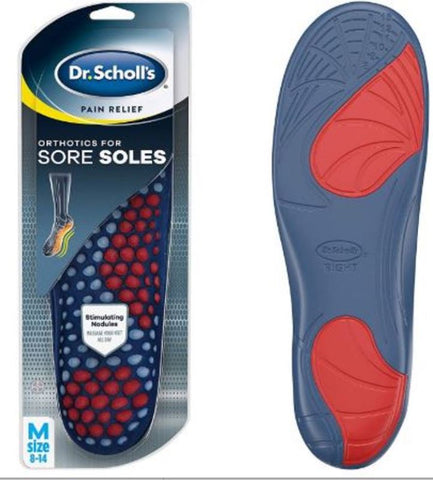 Dr. Scholl's Orthotics for Sore Soles with Cushion Feet Foot Pain Relief Support Men Size 8-14