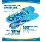 Dr. Scholl's Stimulating Steps Insoles with Massaging Gel Foot Feet Heel Arch Support Men Size 8-13